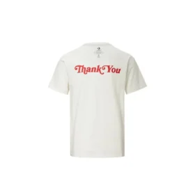 T-shirt à manches courtes réversible avec imprimé alphabétique, blanc crème
