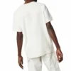T-shirt à manches courtes réversible avec imprimé alphabétique, blanc crème