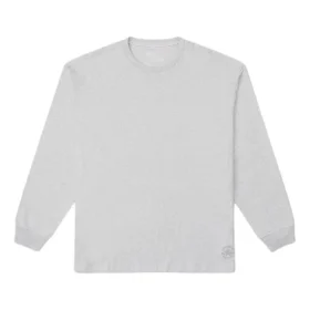 T-shirt à manches longues avec logo brodé Gold Standard, tailles asiatiques « Gris » T-shirt à manches longues avec logo brodé Gold Standard, tailles asiatiques « Gris »