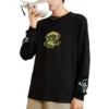 T-shirt à manches longues avec motif cactus, tailles asiatiques « Noir »