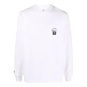 T-shirt à manches longues avec poche Converse x Josh Vides, tailles asiatiques « Blanc » T-shirt à manches longues avec poche Converse x Josh Vides, tailles asiatiques « Blanc »