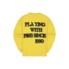 T-shirt à manches longues Converse x Asap Nast, tailles asiatiques « Jaune »