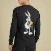 T-shirt à manches longues Converse x Bugs Bunny, tailles asiatiques « Noir »