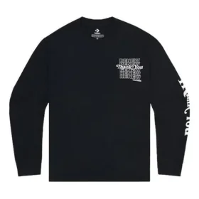 T-shirt à manches longues Renew Thank You, tailles asiatiques « Noir »