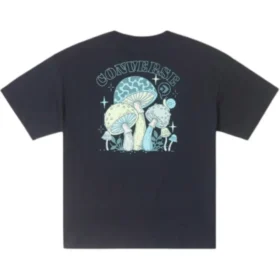 T-shirt à motif champignon, tailles asiatiques « Black Teal »