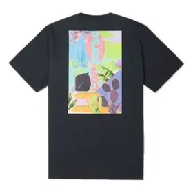 T-shirt à motif Neon Nature, tailles asiatiques « Noir »