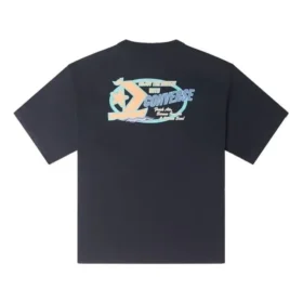 T-shirt à motif rétro de voilier, tailles asiatiques « Noir »