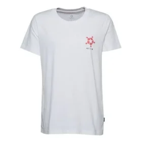 T-shirt à motif Sports à manches courtes Blanc