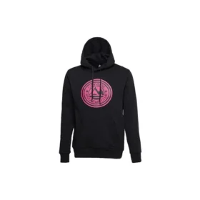 T-shirt noir à gros logo sur la poitrine