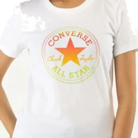 T-shirt Ombre Chuck Patch Crew, tailles asiatiques « White Yellow »