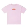 T-shirt oversize avec logo flamboyant, tailles asiatiques « Rose »