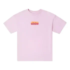T-shirt oversize avec logo flamboyant, tailles asiatiques « Rose »