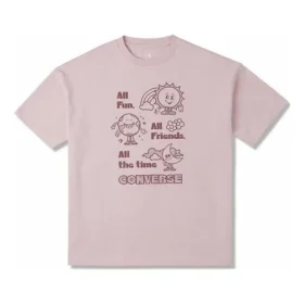 T-shirt oversize Block Party, tailles asiatiques « Rose »