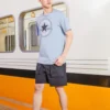 T-shirt à patch Chuck, tailles asiatiques « Armory Blue »