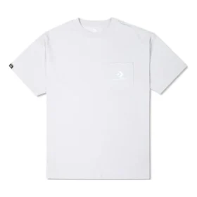 T-shirt à poche brodée, tailles asiatiques « Blanc »