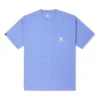 T-shirt à poche brodée Tailles asiatiques « Washed Indigo »