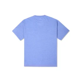 T-shirt à poche brodée Tailles asiatiques « Washed Indigo »