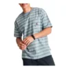 T-shirt à poche en chevron rayé, taille asiatique « Bleu clair »