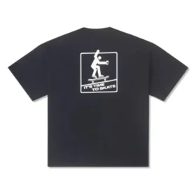 T-shirt à poche skateboard, tailles asiatiques « Noir »