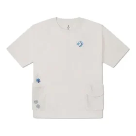 T-shirt à poche « Summer Drink » Tailles asiatiques « Egret »
