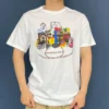 T-shirt rétro Tailles asiatiques « Blanc »