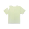 T-shirt slim asymétrique Twisted Knits, tailles asiatiques, « Vert »