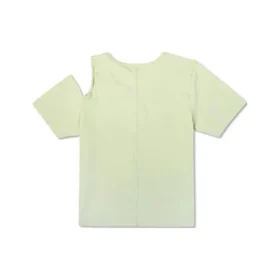 T-shirt slim asymétrique Twisted Knits, tailles asiatiques, « Vert »