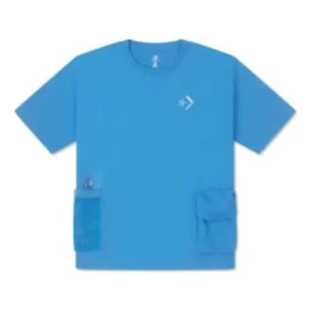 T-shirt Summer Drink Pocket, tailles asiatiques « Bleu »