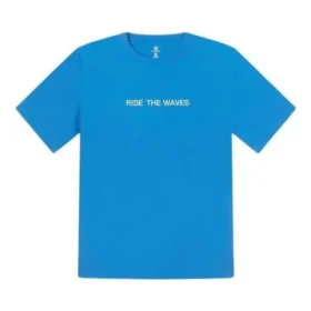 T-shirt Summer Verbiage – Tailles asiatiques « Bleu »