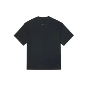 T-shirt unie ample à col rond et manches courtes, style couple, noir