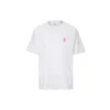 T-shirt unisexe à manches courtes avec applique, blanc