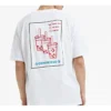 T-shirt unisexe à manches courtes avec applique, blanc
