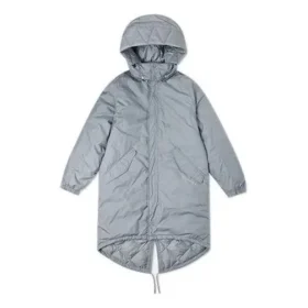 Trench-coat long en duvet, tailles asiatiques « Gris »