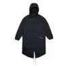 Trench-coat long en duvet, tailles asiatiques « Noir »
