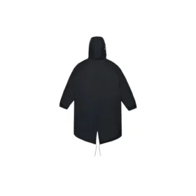 Trench-coat long en duvet, tailles asiatiques « Noir »