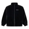 Veste ample à col montant, chaude et avec logo, style couple, noir