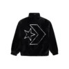 Veste ample à col montant, chaude et avec logo, style couple, noir