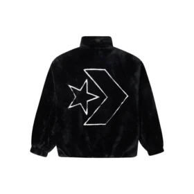 Veste ample à col montant, chaude et avec logo, style couple, noir