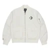 Veste aviateur rétro ample Logo SS22 Style couple Blanc