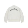 Veste aviateur rétro ample Logo SS22 Style couple Blanc