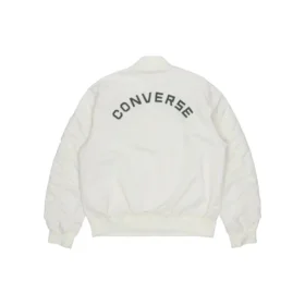 Veste aviateur rétro ample Logo SS22 Style couple Blanc