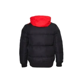 Veste bomber Court Down, tailles asiatiques « Noir Rouge »
