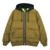 Veste bomber Court Down, tailles asiatiques « Vert olive »