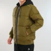 Veste bomber Court Down, tailles asiatiques « Vert olive »