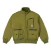 Veste bomber courte en duvet, tailles asiatiques « Vert olive »