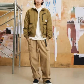 Veste bomber courte en duvet, tailles asiatiques « Vert olive »