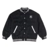 Veste bomber de baseball rembourrée RPC, tailles asiatiques « Black White »