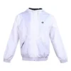 Veste à capuche, cordon de serrage et poche zippée, blanche