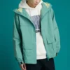Veste à capuche décontractée Converse pour homme avec poche, bleu délavé