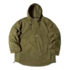 Veste à capuche demi-fermeture éclair Converse x Kim Jones pour homme, style sportif décontracté, vert militaire